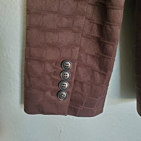 Elie Tahari Square Stitch Blazer Size 10 - Picture 6 of 10